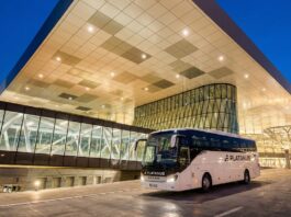 Split Airport Transfer Guide 2026: All Options Compared (Updated) Platanus shuttle bus at Split Airport departure zone