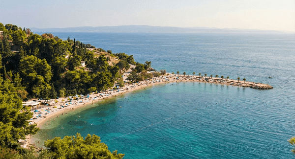 Kasjuni beach Split sunny day