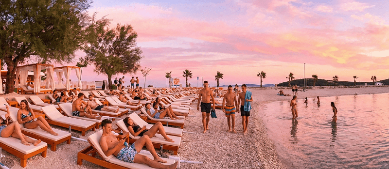 Kasjuni Beach Guide: The Most Instagrammable Spot in Split (2026) 4 Sunset view from Joes Beach Bar at Kasjuni Split kasjuni beach split