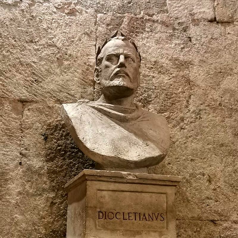 Diocletian's Palace, Split: Complete Visitor Guide (2026) 8 Bust of Emperor Diocletian inside Diocletian's Palace, Split Croatia